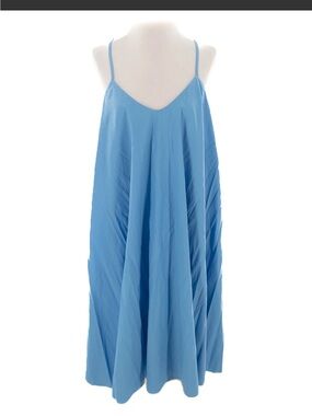 NWT retail $170 size M #BananaRepublic Light Blue Spaghetti Strap Maxi Dress